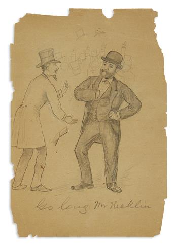 (WEST.) Porter, William Sydney, a.k.a. O. Henry. Drawings made to illustrate a lost mining memoir, long before his fame as an author.